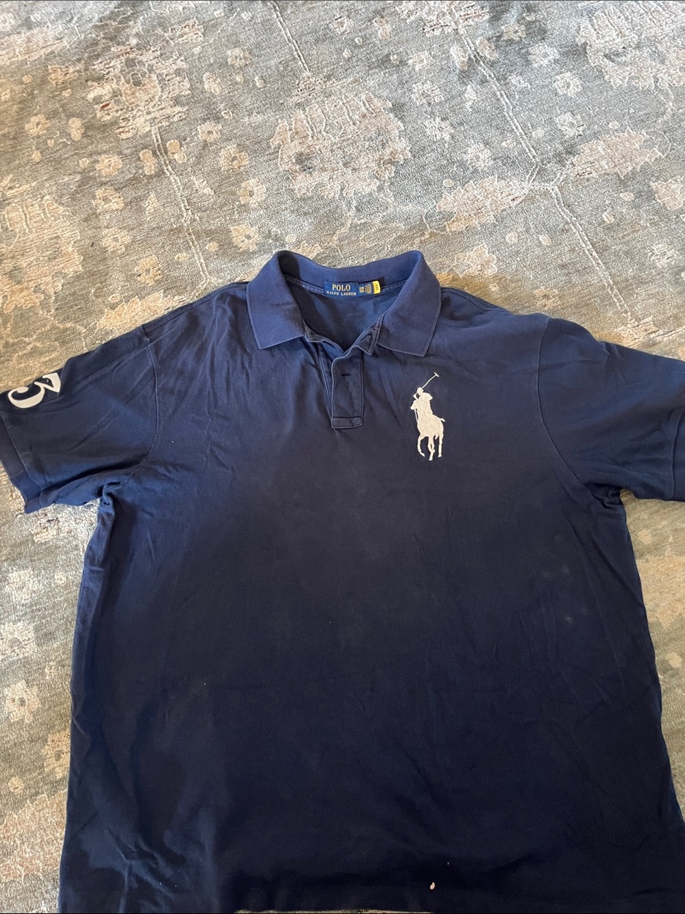 Ralph Lauren Polo Men’s Navy Polo with White Big Pony